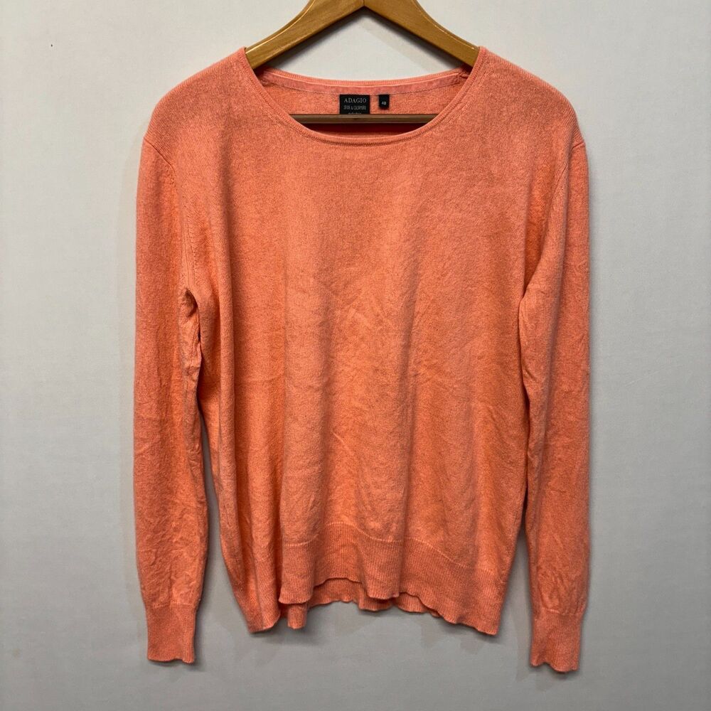 Adagio Women Seide Cashmere Blend Sweater Size 48 Pullover C045 -1